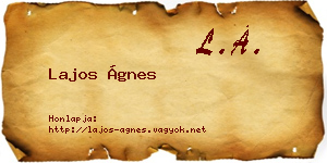 Lajos Ágnes névjegykártya