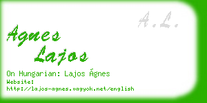agnes lajos business card